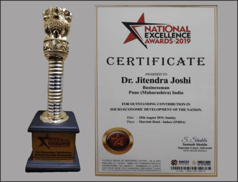 ALMA Foundation, Dr Jitendra Joshi, National Excellence Awards - 2019, Socio-Economic Development of the Nation
